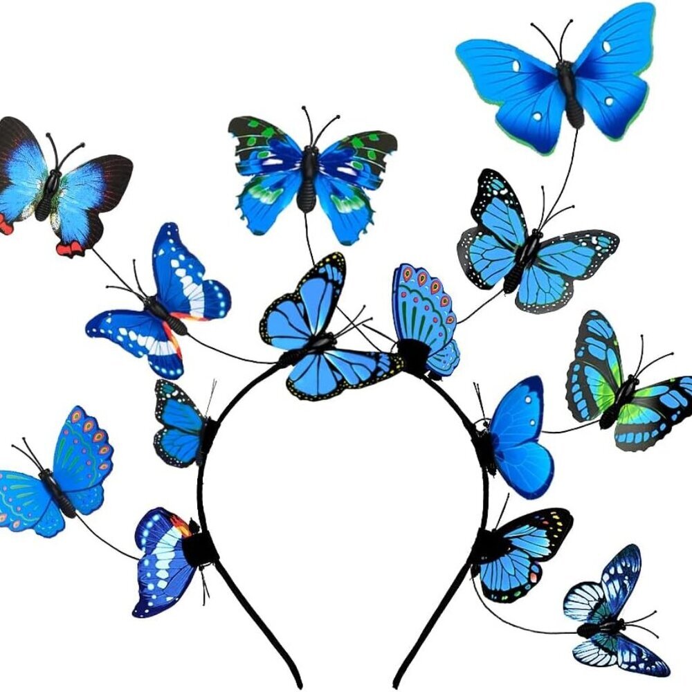 Butterfly Fascinator Hats Women Monarch Tea Party Headband Alice in Wonderland H